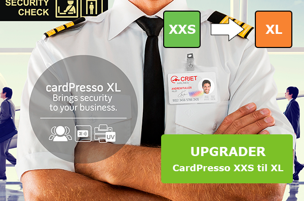 Software opgradering fra CardPresso XXS til XL. Køb den på www.rddata.dk