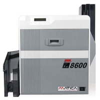Matica XID 8600 med magnetkoder, duplex print i ekstra høj kvalitet, f.eks. microtekst som værn mod uautoriseret kopiering. Kortprinter til offentlige og finansielle institutioner med behov for høj sikkerhed. 2 års garanti og fri hotline hos RD Data