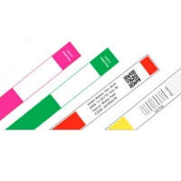 ID-armbånd til etiketprinter, hvid rulle med 250 stk, fra RD Data