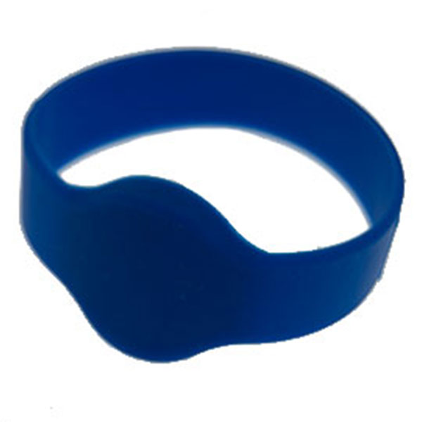 Silikone armbånd blå/ Mifare S50 Ø50mm