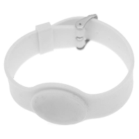 Justerbart silikone armbånd, Salto kompatibelt, hvid